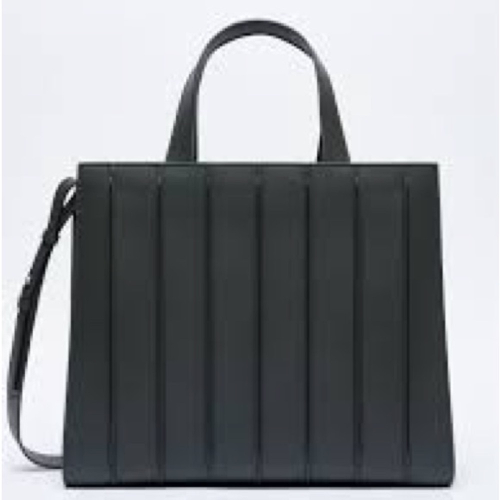 MAX MARA LARGE BLACK LEATHER WHITNEY TOTE SATCHEL TOP HANDLE ADJUSTABLE STRAP